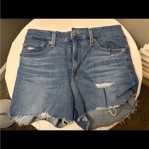 Levi's Distressed Blue Jean Shorts